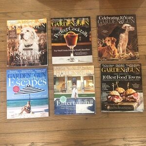 Lot of Garden & Gun Magazines December 2016 to November 2017